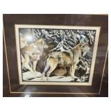 Set of 4 Framed Wildlife Art Prints