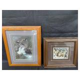 Set of 4 Framed Wildlife Art Prints