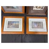 Set of 4 Framed Wildlife Art Prints