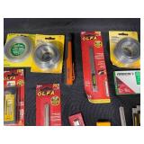 Assorted Collection of Utility Knives and Replacement Blades