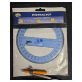 Collection of Drafting Tools including Vernier Caliper and Protractor