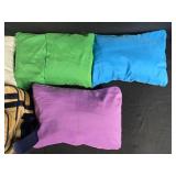 Coleman Travel Bag with 4 Colorful Small Lumbar Pillows
