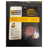 Collection of Rigid Blades, Work Sharp Abrasives Kits, and SKIL Drill Bit Set