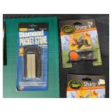 Collection of Knife and Tool Sharpeners Including Gerber, ACCU Sharp, and Outdoor Edge