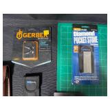Collection of Knife and Tool Sharpeners Including Gerber, ACCU Sharp, and Outdoor Edge