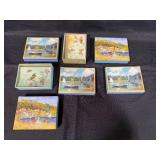 Lot of Claude Monet-Inspired Notecard Boxes