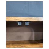 Oak Finished Wall Mounted or Floor Cabinet with Adjustable Shelves