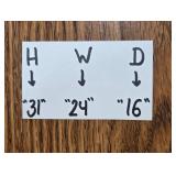 Mid-Century Style Wooden Cabinet with Shelves and Doors