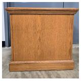Oak Wooden Nightstand with Drawer and Cabinet - 24"H x 20"W x 26"D
