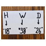 Solid Oak Wooden Coffee Table with Storage Cabinet