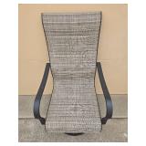 Set of 3 Swivel Patio Chairs with Taupe Woven Fabric