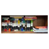 Collection of Field Guides and Reference Books with Adjustable Bookstand