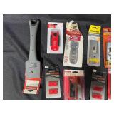 Collection of Assorted Blades, Scrapers, and Utility Tools - Craftsman & Various Brands