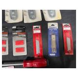 Collection of Assorted Blades, Scrapers, and Utility Tools - Craftsman & Various Brands