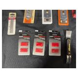 Collection of Utility Knives, Scrapers and Blades by Craftsman, HDX, and Allway Precision