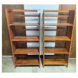 Pair of Wooden Bookshelves