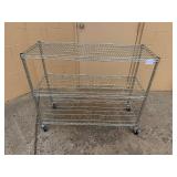 Heavy-Duty Metal Wire Shelving Unit with Wheels