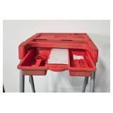 Folding Ladder with Tool Tray and Safety Rail