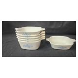 Set of Corning Ware Pyroceram Baking Dishes and Assorted Bowls