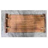 Vintage Dining Table Set with Caned Back Chairs