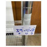 Heavy-Duty Metal Wire Shelving Unit on Wheels, 39" x 48" x 18"