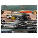 Large Collection of Hand Tools and Accessories in Metal Tool Chest
