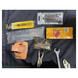 Large Collection of Hand Tools and Accessories in Metal Tool Chest