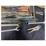 Large Collection of Hand Tools and Accessories in Metal Tool Chest