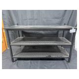 Heavy-Duty Metal Workbench with Shelving, 36" Wide