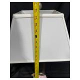 Pair of Metal Base Table Lamps with White Shades