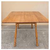 Expandable Oak Dining Table with Drop Leaf Sides