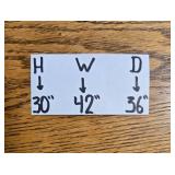 Expandable Oak Dining Table with Drop Leaf Sides