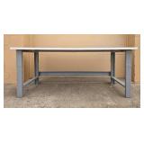 Heavy-Duty Steel Workbench with White Top - 72" x 30"