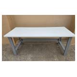 Heavy-Duty Steel Workbench with White Top - 72" x 30"