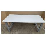 Heavy-Duty Steel Workbench with White Top - 72" x 30"