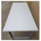 Heavy-Duty Steel Workbench with White Top - 72" x 30"
