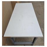 Heavy-Duty Steel Workbench with White Top - 72" x 30"
