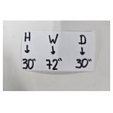 Heavy-Duty Steel Workbench with White Top - 72" x 30"