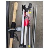 Assorted Tools and Equipment Including Security Bar and Long Arm Tool