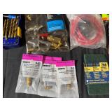 Comprehensive Tool and Supply Collection Including Craftsman Rotary Tool, Sanding Discs, and More