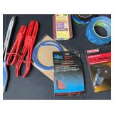 Comprehensive Tool and Supply Collection Including Craftsman Rotary Tool, Sanding Discs, and More