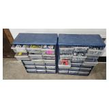 Two Storage Cabinets with Assorted Screws and Hardware