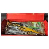 Large Collection of Assorted Hand Tools with Red Toolboxes - Milwaukee and SK Tools
