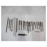 Lot of Vintage Drill bits, auger bits, extensions