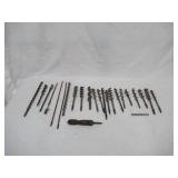 Lot of Vintage Drill bits, auger bits, extensions