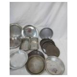Lot of Vintage cake pans. Various kinds and sizes.