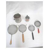 Lot of Vintage Flour Sifters and Strainers