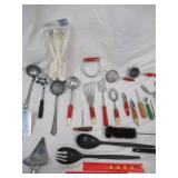 Lot of Vintage Utensils. Some with wood handles.