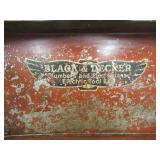 Antique Vintage Black & Decker Plumbers & Electrician Metal Tool Box