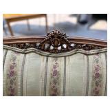 Vintage Sofa with wood trim. 89" long.